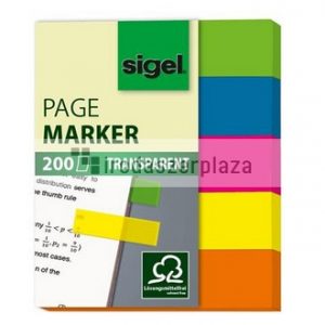 Jelölőcímke, műanyag, 5x40 lap, 12x50 mm, SIGEL "615", vegyes szín