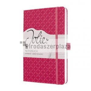 Jegyzetfüzet, exkluzív, 135x203 mm, vonalas, 87 lap, keményfedeles, SIGEL "Jolie", fukszia