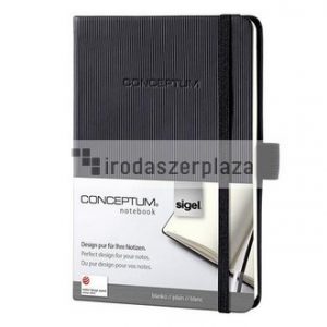 Jegyzetfüzet, exkluzív, A4, sima, 97 lap, keményfedeles, SIGEL "Conceptum", fekete