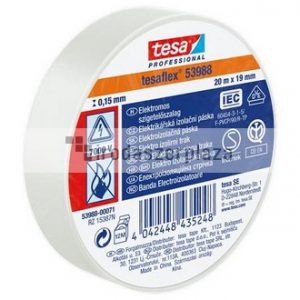 Szigetelőszalag, 19 mm x 20 m, TESA "Professional", fehér