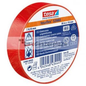 Szigetelőszalag, 19 mm x 20 m, TESA "Professional", piros