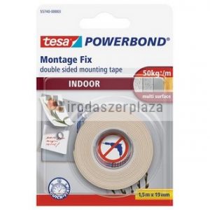 Ragasztószalag, kétoldalas, beltéri, 19 mm x 1,5 m, TESA "Powerbond"