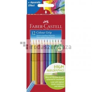 Színes ceruza készlet, háromszögletű, FABER-CASTELL "Grip 2001", 12 különböző szín