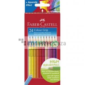 Színes ceruza készlet, háromszögletű, FABER-CASTELL "Grip 2001", 24 különböző szín
