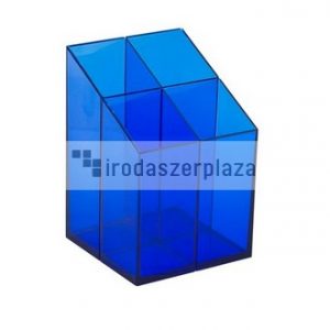 Írószertartó, ICO, áttetsző kék