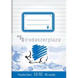 Füzet, tűzött, A5, vonalas, 32 lap, 3. osztály, ICO "Süni"