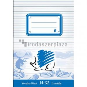 Füzet, tűzött, A5, vonalas, 32 lap, 1. osztály, ICO "Süni"