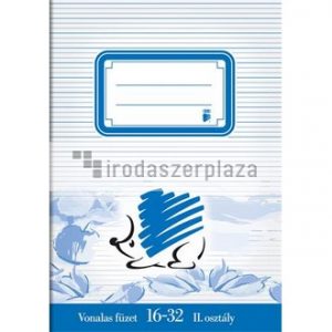 Füzet, tűzött, A5, vonalas, 32 lap, 2. osztály, ICO "Süni"