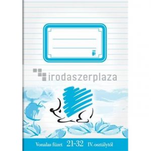 Füzet, tűzött, A5, vonalas, 32 lap, 4. osztály, ICO "Süni"