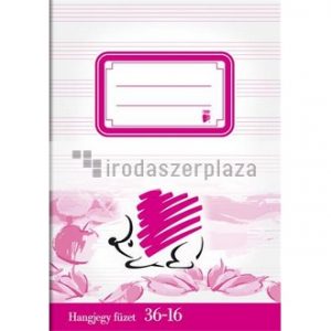 Füzet, tűzött, A5, hangjegy, 16 lap, ICO "Süni"