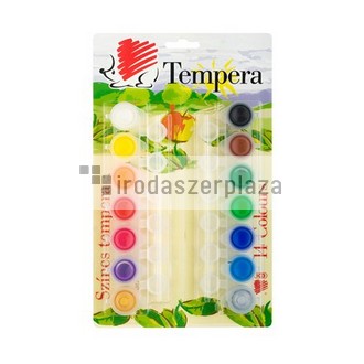 Tempera készlet, tégelyes, ICO "Süni", 14 különböző szín