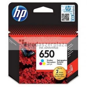 CZ102E Tintapatron Deskjet Ink Advantage 2510 sor nyomtatókhoz, HP 650, színes, 200 oldal
