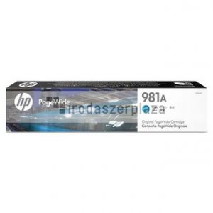 J3M68A Tintapatron Color PageWide Enterprise 556, 586 nyomtatókhoz, HP 981A, cián, 6k