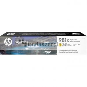 L0R11A Tintapatron Color PageWide Enterprise 556, 586 nyomtatókhoz, HP 981X, sárga, 10k