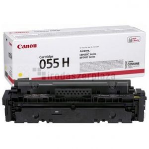 CRG-055H Lézertoner i-Sensys LPB663, 664, MF742, 744, 746 nyomtatókhoz, CANON, sárga, 5,9k