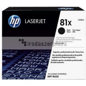 CF281X Lézertoner LaserJet Enterprise Flow MFP M630, M605, nyomtatóhoz, HP 81X, fekete, 25k