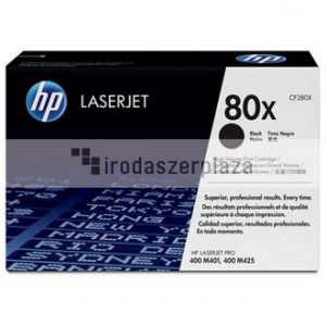 CF280X Lézertoner LaserJet Pro 400 M401 sorozat, M425 nyomtatókhoz, HP 80X, fekete, 6,9k