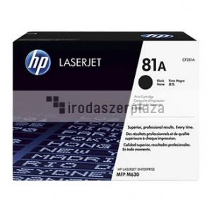 CF281A Lézertoner LaserJet Enterprise M604n, MFP M630f nyomtatókhoz, HP 81A, fekete, 10,5k