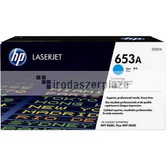 CF321A Lézertoner ColorLaserJet Enterprise M680 nyomtatóhoz, HP 653A, cián, 16,5k