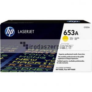 CF322A Lézertoner ColorLaserJet Enterprise M680 nyomtatóhoz, HP 653A, sárga, 16,5k