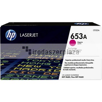 CF323A Lézertoner ColorLaserJet Enterprise M680 nyomtatóhoz, HP 653A, magenta, 16,5k