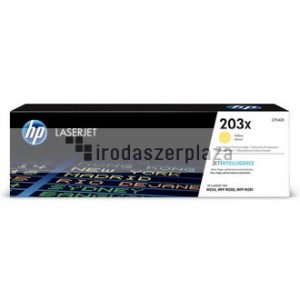 CF542X Lézertoner HP ColorLaserJet Pro MFP M280nw, MFP M281fdn, MFP M281fdw nyomtatókhoz, HP 203X, sárga, 2,8k
