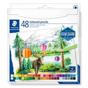 Színes ceruza készlet, hatszögletű, STAEDTLER "146C", 48 különböző szín