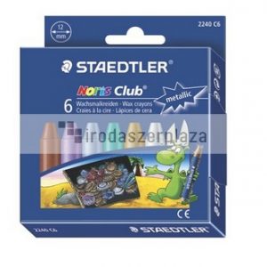 Zsírkréta, STAEDTLER "Noris 2240", 6 metál szín
