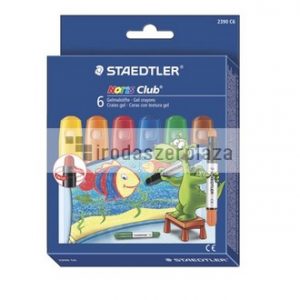 Zsírkréta, zselés, STAEDTLER "Noris 2390", 6 különböző szín