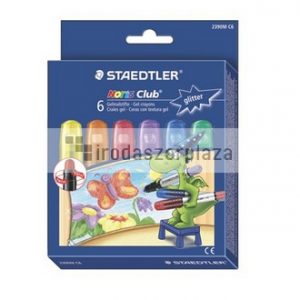 Zsírkréta, zselés, STAEDTLER "Noris 2390", 6 csillogó szín