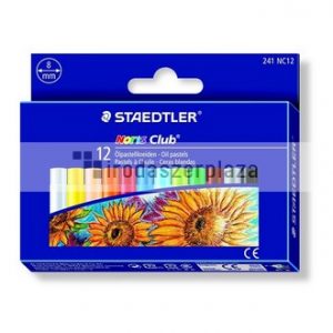 Olajpasztell kréta, STAEDTLER "Noris 241", 12 különböző szín