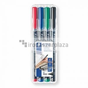 Alkoholos marker készlet, OHP, 1 mm, STAEDTLER "Lumocolor 317", 4 különböző szín