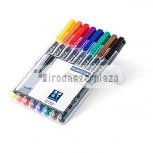Alkoholos marker készlet, OHP, 1 mm, STAEDTLER "Lumocolor 317 M", 8 különböző szín