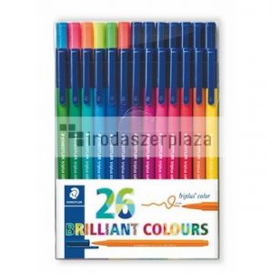 Rostirón készlet, 1 mm, STAEDTLER "Triplus 323" 26 különböző szín