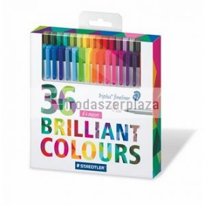 Tűfilc készlet, 0,3 mm, STAEDTLER "Triplus 334" 36 különböző szín