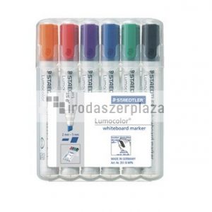 Táblamarker készlet, 2-5 mm, vágott, STAEDTLER "Lumocolor 351 B", 6 különböző szín