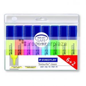 Szövegkiemelő készlet, 1-5 mm, STAEDTLER "Textsurfer Classic 364", 6+2 különböző szín