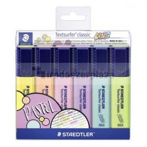 Szövegkiemelő készlet, 1-5 mm, STAEDTLER "Textsurfer Classic Pastel 364 C", 6 különböző szín
