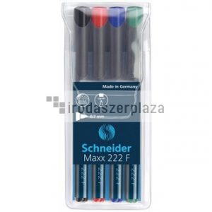 Alkoholos marker készlet, OHP, 0,7 mm, SCHNEIDER "Maxx 222 F", 4 különböző szín