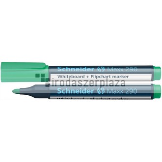 Tábla- és flipchart marker, 2-3 mm, kúpos, SCHNEIDER "Maxx 290", zöld