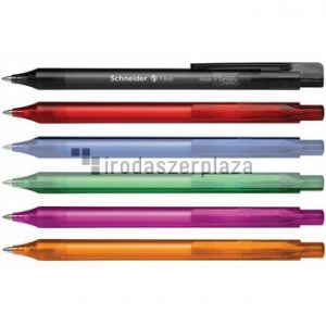 Golyóstoll, 0,5 mm, nyomógombos, SCHNEIDER "Fave", vegyes színek