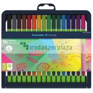 Tűfilc készlet, 0,4 mm, SCHNEIDER "Line-Up", 16 különböző szín