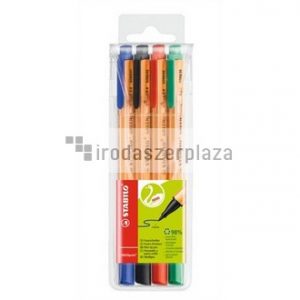 Rostirón készlet, 0,8 mm, STABILO "Greenpoint", 4 különböző szín