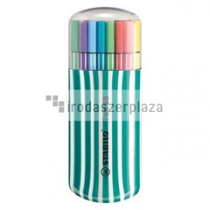 Rostirón készlet, 1 mm, türkiz tok, STABILO "Pen 68 Zebrui", 20 különböző szín