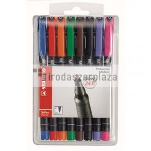Alkoholos marker, 1 mm, STABILO "OHPen M",  8 különböző szín