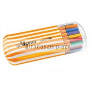 Tűfilc készlet, 0,4 mm, STABILO "Point 88 Zebrui", 20 különböző szín