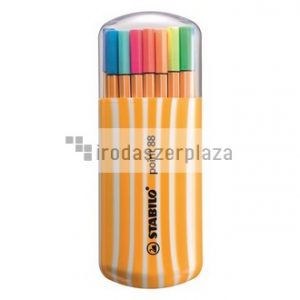 Tűfilc készlet, 0,4 mm, STABILO "Point 88 Zebrui", 15+5 különböző szín