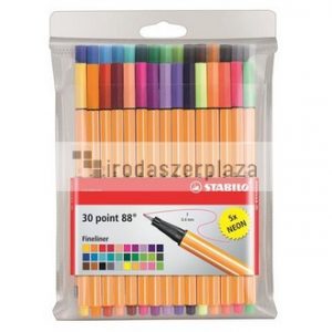 Tűfilc készlet, 0,4 mm, STABILO "Point 88", 25+5 különböző szín