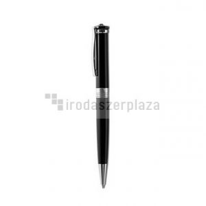 Golyóstoll, fekete, "Rimini", fehér SWAROVSKI® kristállyal, 14 cm, ART CRYSTELLA®