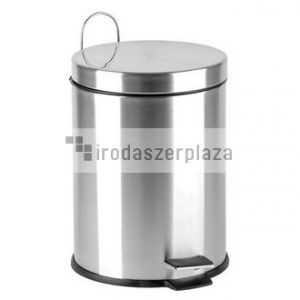 Pedálos szemetes, rozsdamentes acél, kivehető műa. vödörrel, 3l